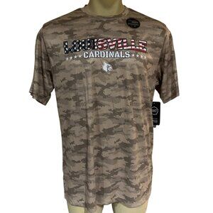 Louisville Cardinals Colosseum OHT Tan Camo SS Crew Neck Tee Shirt Mens L New